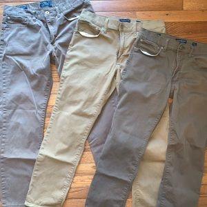 Men’s Lot of 3 x Lucky Brand 121 slim fit five pocket chino pants 32x 30